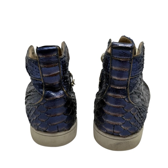 Christian Louboutin Blue Snakeskin Athletic Shoes main image 5